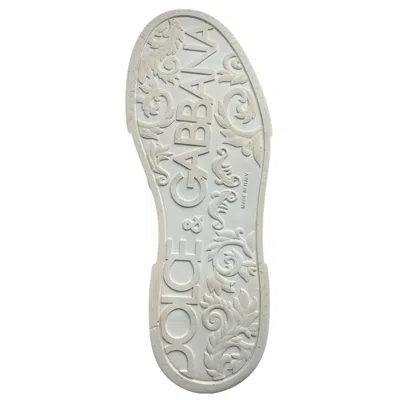 Pre-owned Dolce & Gabbana White Leather Dg Logo Low Top Sneaker Men's Shoes ()