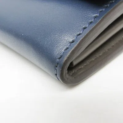 Pre-owned Fendi Navy Leather Wallet  ()