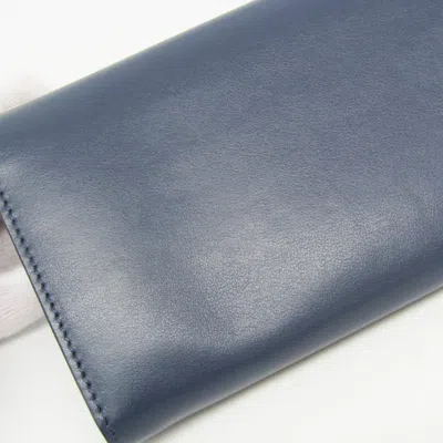 Pre-owned Fendi Navy Leather Wallet  ()