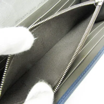 Pre-owned Fendi Navy Leather Wallet  ()