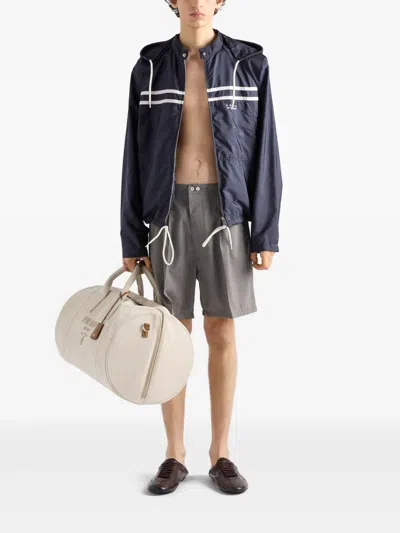 Prada Re-nylon Adaptable Oversized Jacket In Blue