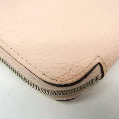 Pre-owned Hermes Hermès Azap Pink Leather Wallet  ()