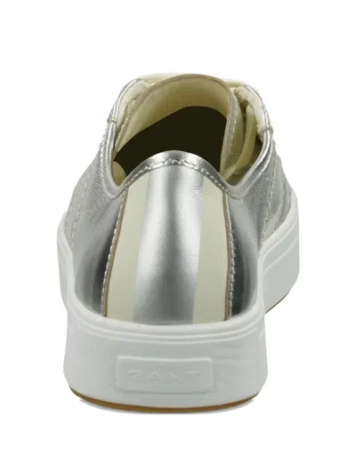 Gant Leather Sneakers In Silver