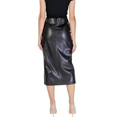 Ichi Black Polyester Women's Skirt