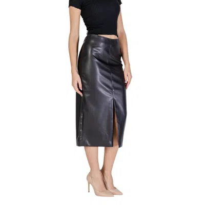 Ichi Black Polyester Women's Skirt