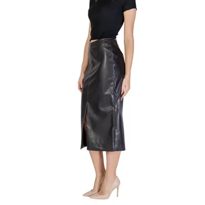 Ichi Black Polyester Women's Skirt