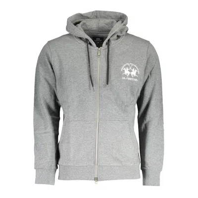 La Martina Gray Cotton Men Sweater In Gray