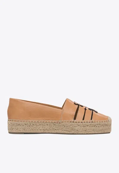 Tory Burch Ines Leather Platform Espadrilles