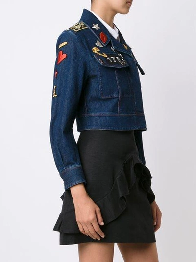 Shop Sonia Rykiel Cropped Denim Jacket