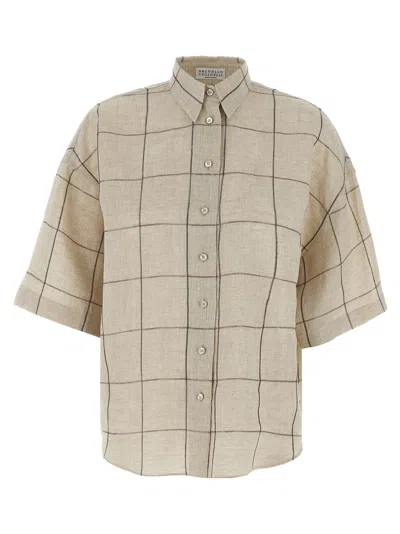 Brunello Cucinelli Checked Short-sleeved Shirt