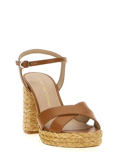 Stuart Weitzman Heel Strap Sandals With Braided Cross Design