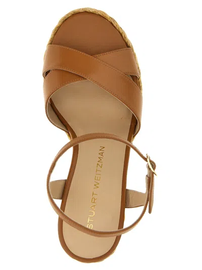 Stuart Weitzman Heel Strap Sandals With Braided Cross Design
