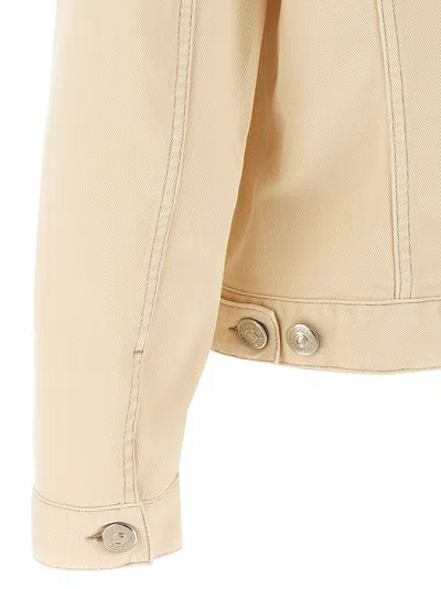 Brunello Cucinelli Denim Jacket Casual Jackets And Parka Beige In Neutral