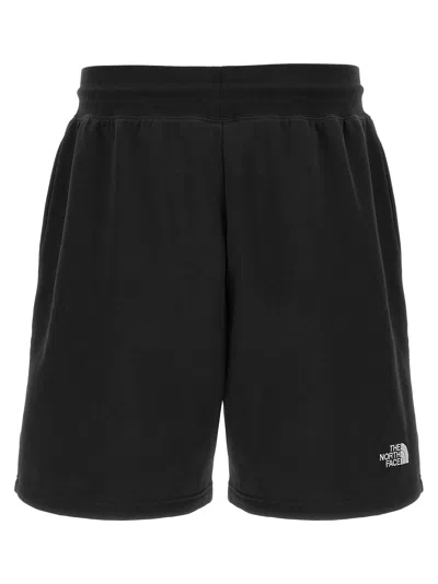 The North Face Black Cotton-blend Shorts With Logo