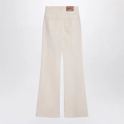 CHLOÉ CHLOÉ IVORY FLARED DENIM TROUSERS 
