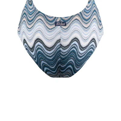 Mc2 Saint Barth Marylin One-piece Swimsuit In Wavy Raschel