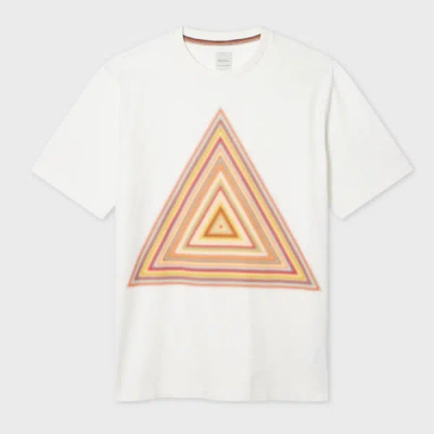 Paul Smith White 'signature Stripe Triangle' Print T-shirt