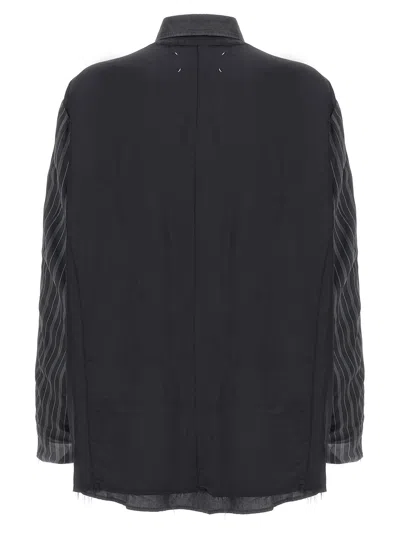 Maison Margiela Patchwork Reversible Jacket Casual Jackets And Parka Gray
