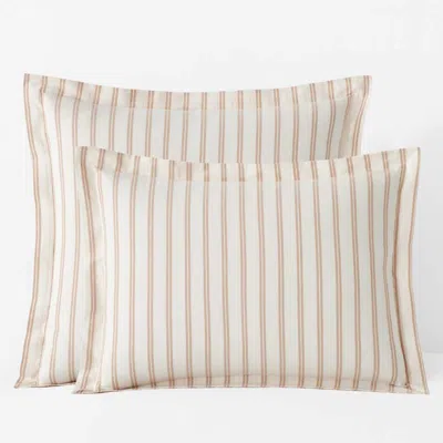 The Company Store Narrow Stripe Classic Cool Cotton Percale Sham