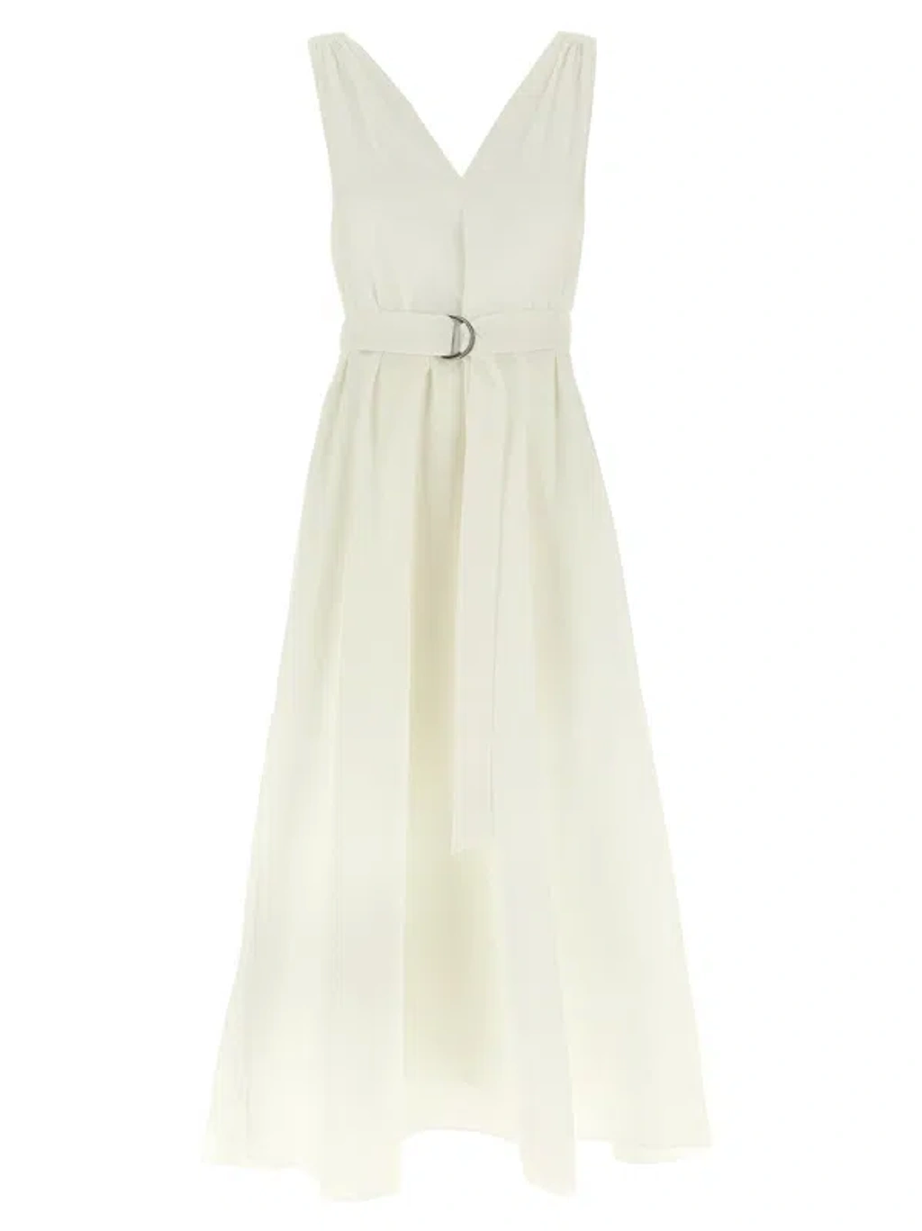 スカート BRUNELLO CUCINELLI Precious Shoulder Detail dress White Brunello Cucinelli Precious Shoulder Detail Dress Dresses