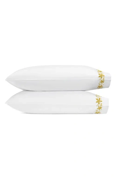 Matouk Callista Set Of 2 Cotton Percale Pillowcases