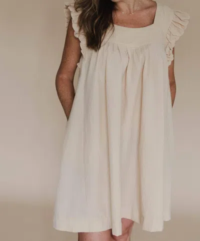 Easel Paige Swing Mini Dress In Vanilla In White