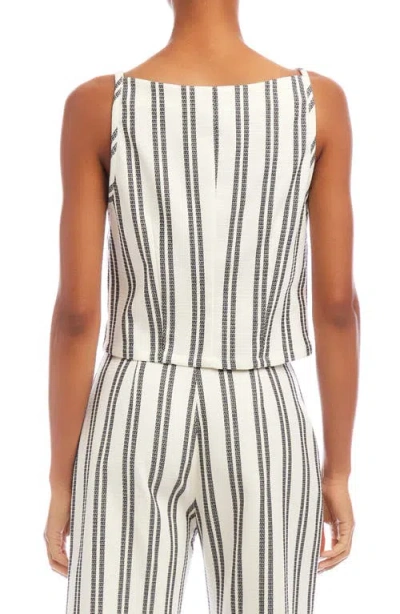 Fifteen Twenty Elis Sleevless Button Up Top In Stripe
