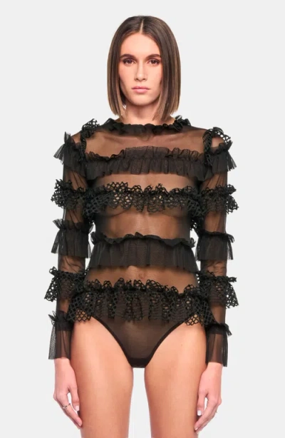 Ow Collection Grace Bodysuit In Black