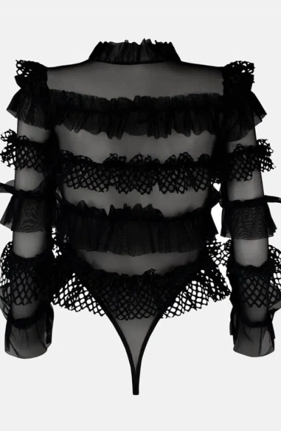 Ow Collection Grace Bodysuit In Black