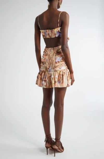 Zimmermann Coco Bow Front Mini Dress In Multi