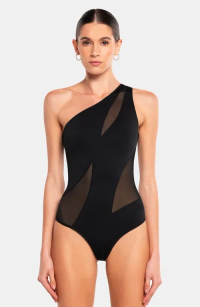 Ow Collection Curve Bodysuit In Black