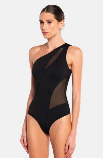 Ow Collection Curve Bodysuit In Black