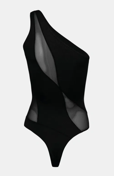 Ow Collection Curve Bodysuit In Black