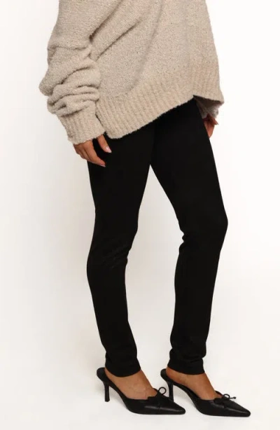 Petal And Pup Petal & Pup Carolyn Faux Suede Leggings In Black