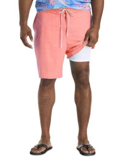 Harbor Bay By Dxl Big & Tall Crosshatched Swim Trunks