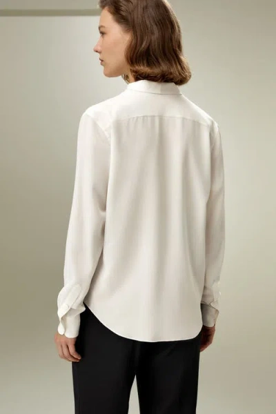 Lilysilk Silk Bowtie Blouse In White