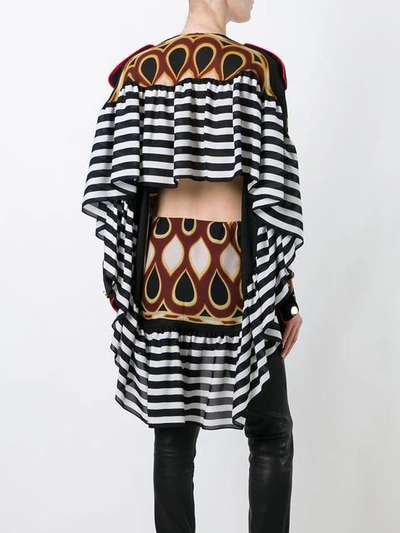 Givenchy Optical Peacock-print Georgette Blouse In Multicolour