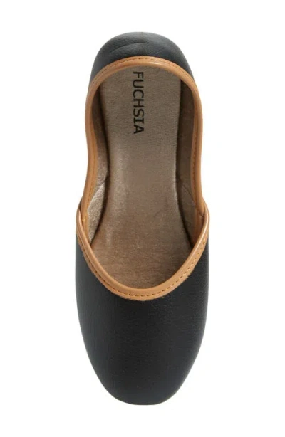 Fuchsia Classic Black Basic Jutti Flat