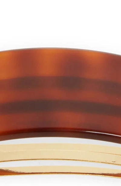 Alexandre De Paris Rectangle Barrette In Brown
