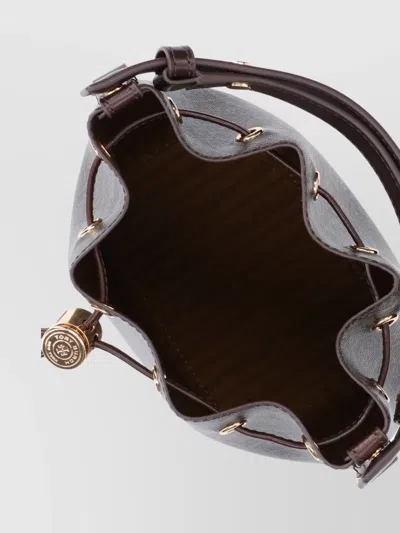 Tory Burch Bucket Bag With Top Handle And Adjustable Strap In Brown