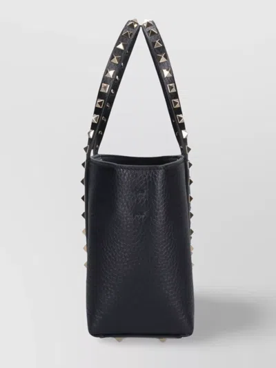 Valentino Studded Detailing Leather Small Tote Bag