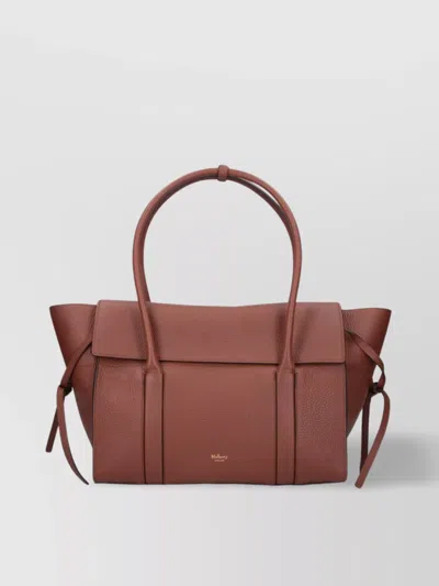 Mulberry Textured Finish Tote Bag With Top Handle