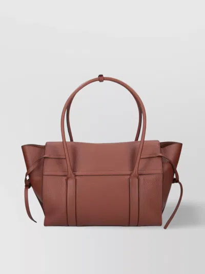 Mulberry Textured Finish Tote Bag With Top Handle