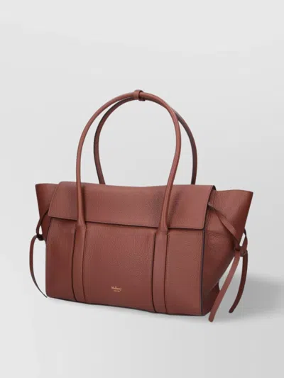 Mulberry Textured Finish Tote Bag With Top Handle