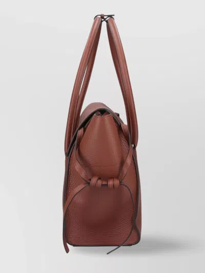 Mulberry Textured Finish Tote Bag With Top Handle