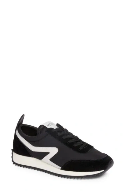Rag & Bone Retro Runner Suede And Leather-trimmed Recycled Shell Sneakers