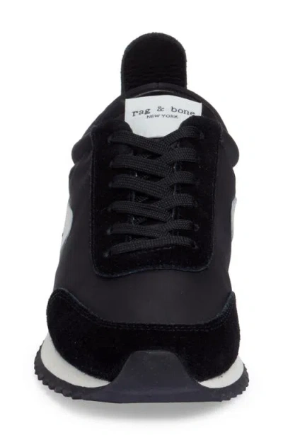 Rag & Bone Retro Runner Suede And Leather-trimmed Recycled Shell Sneakers