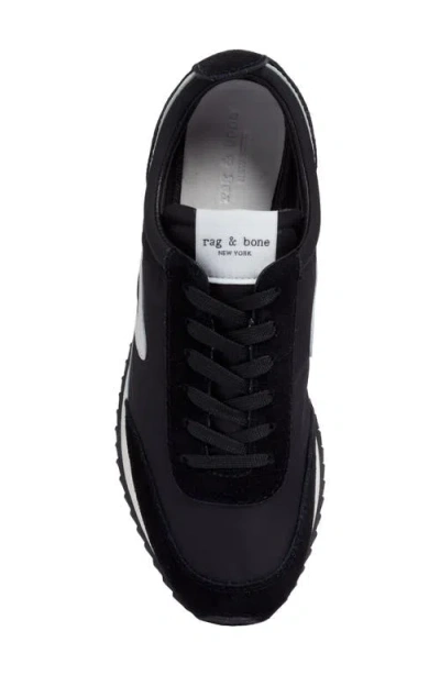 Rag & Bone Retro Runner Suede And Leather-trimmed Recycled Shell Sneakers