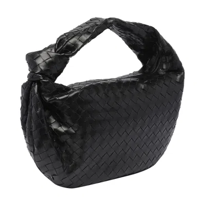 Bottega Veneta Black Medium Jodie Leather Shoulder Bag