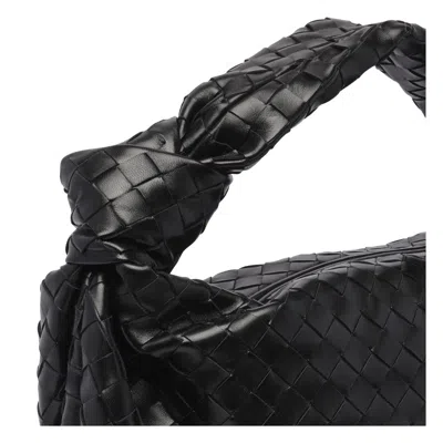 Bottega Veneta Black Medium Jodie Leather Shoulder Bag